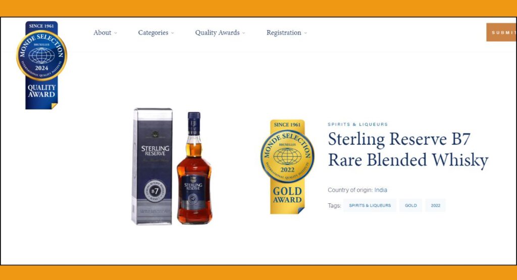 Sterling Reserve B7 Rare Blended Whisky